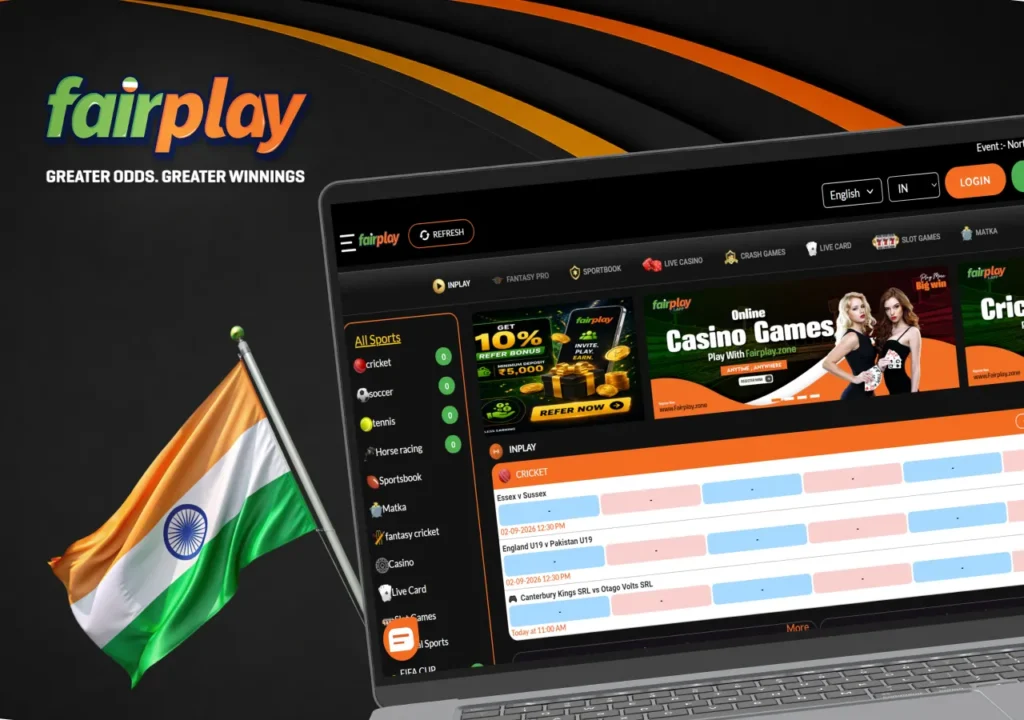 Fairplay online casino overview for players in India with games, bonuses and payment methods.
